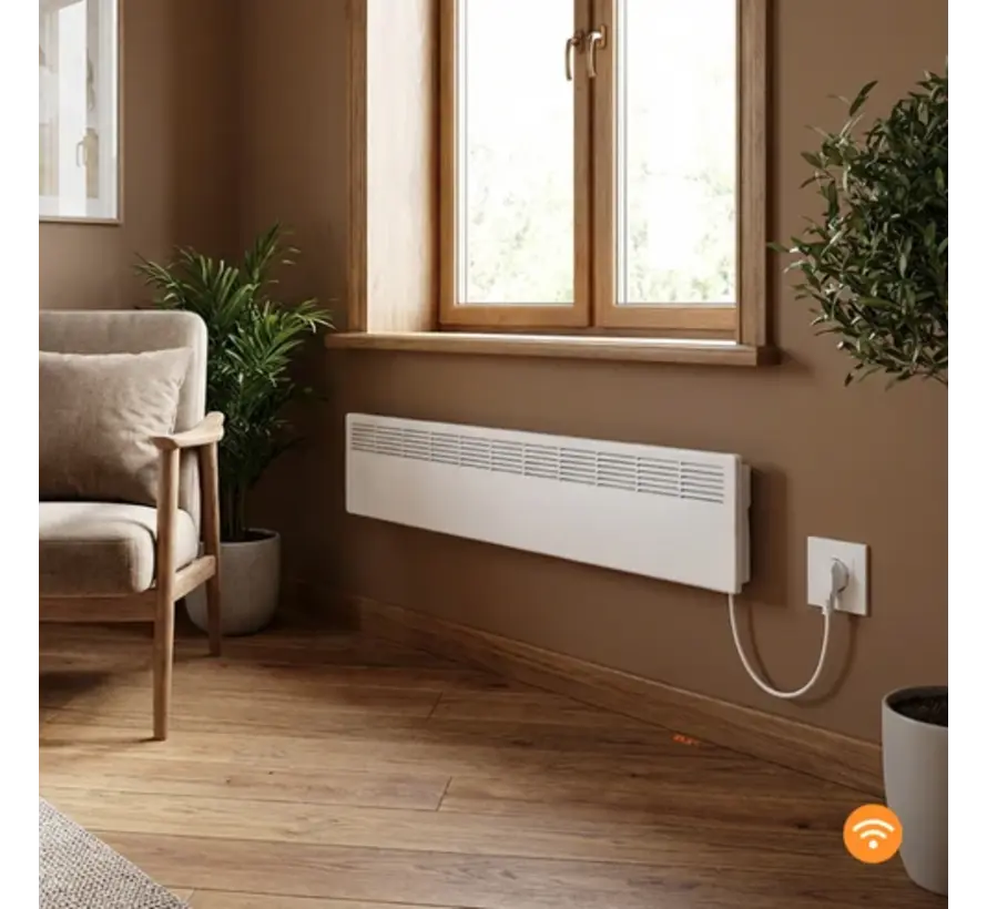 Beha SmartHeater LV WiFi elektrische convector kachel (20 cm plintmodel - 500W tot 1250W)