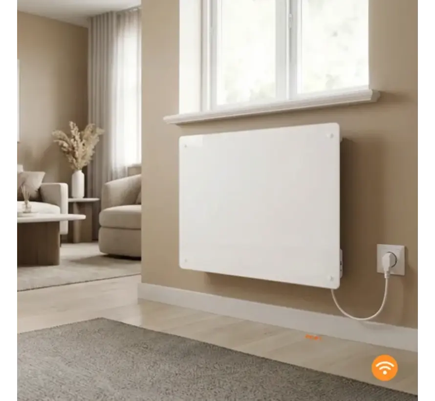Beha SmartHeater PGV Glas Wit WiFi elektrische convector kachel (400W - 1250W)
