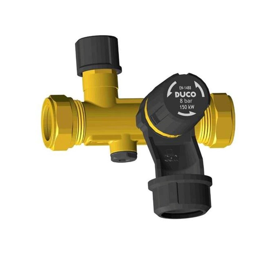 DUCO Boiler Inlaatcombinatie DN15 (15 mm knel) – 6 bar of 8 bar