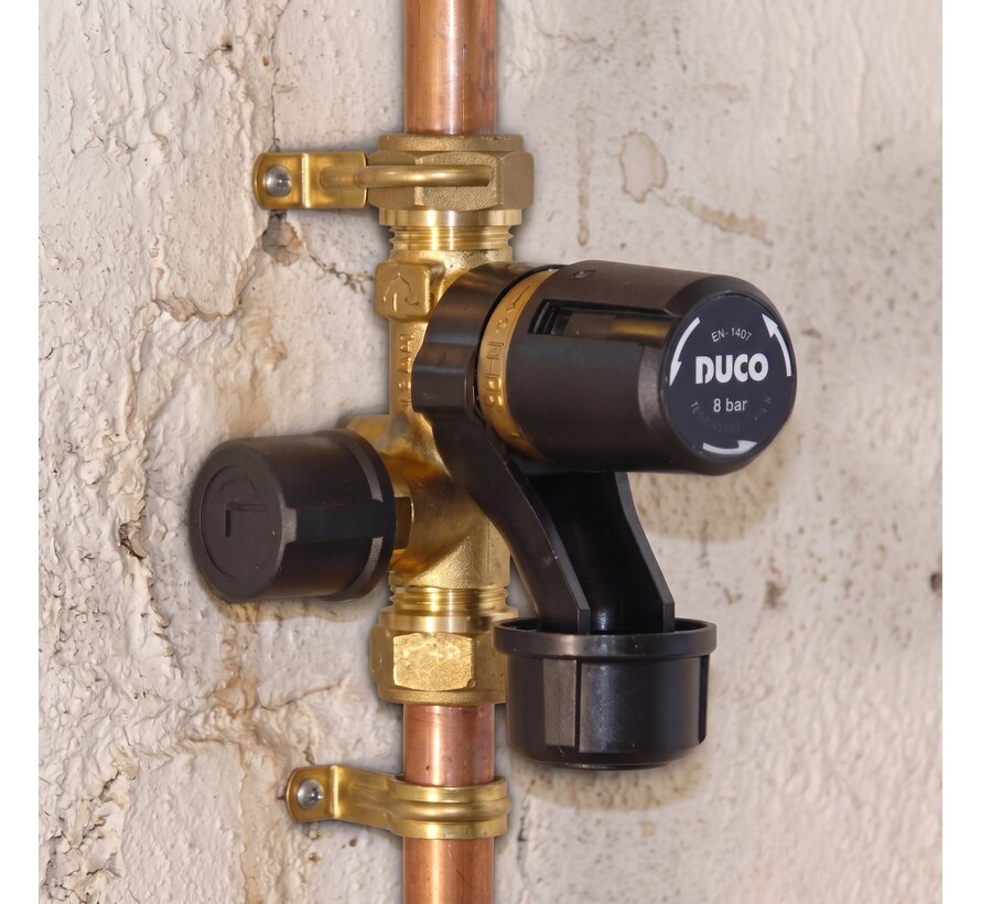 DUCO Boiler Inlaatcombinatie DN15 (15 mm knel) – 6 bar of 8 bar