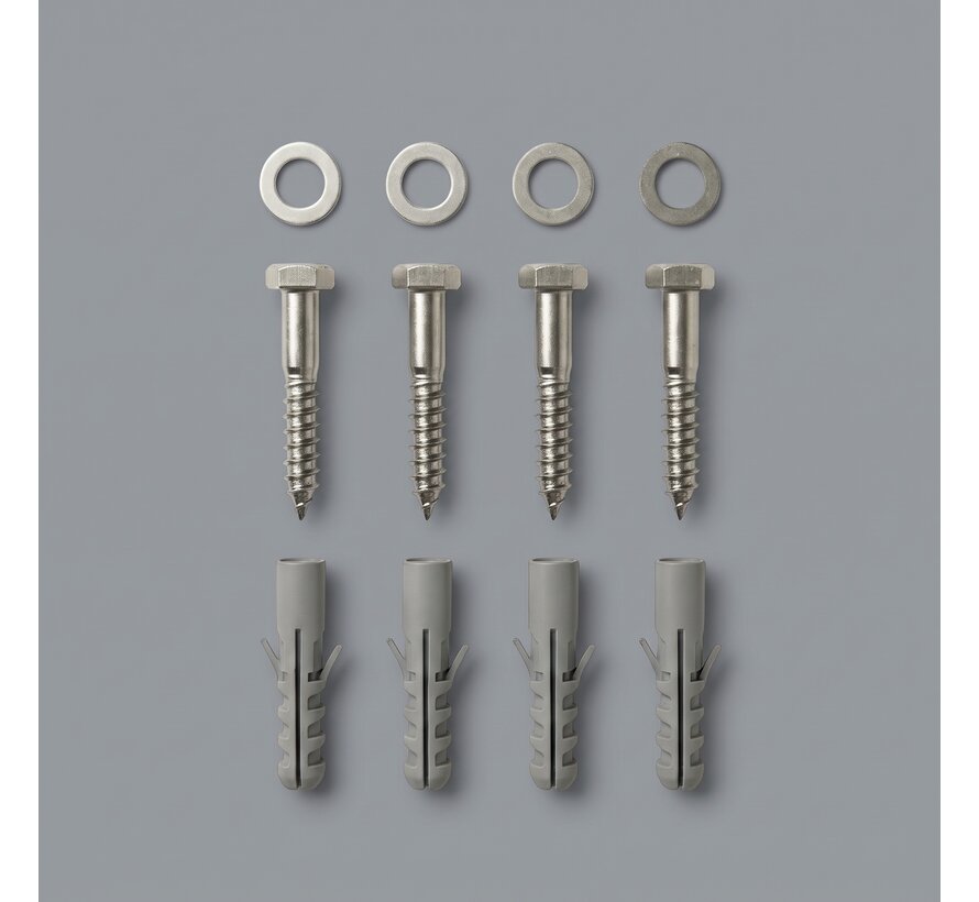 Universele M10 Boiler Ophangschroeven Set - 4 stuks bouten, pluggen en ringen
