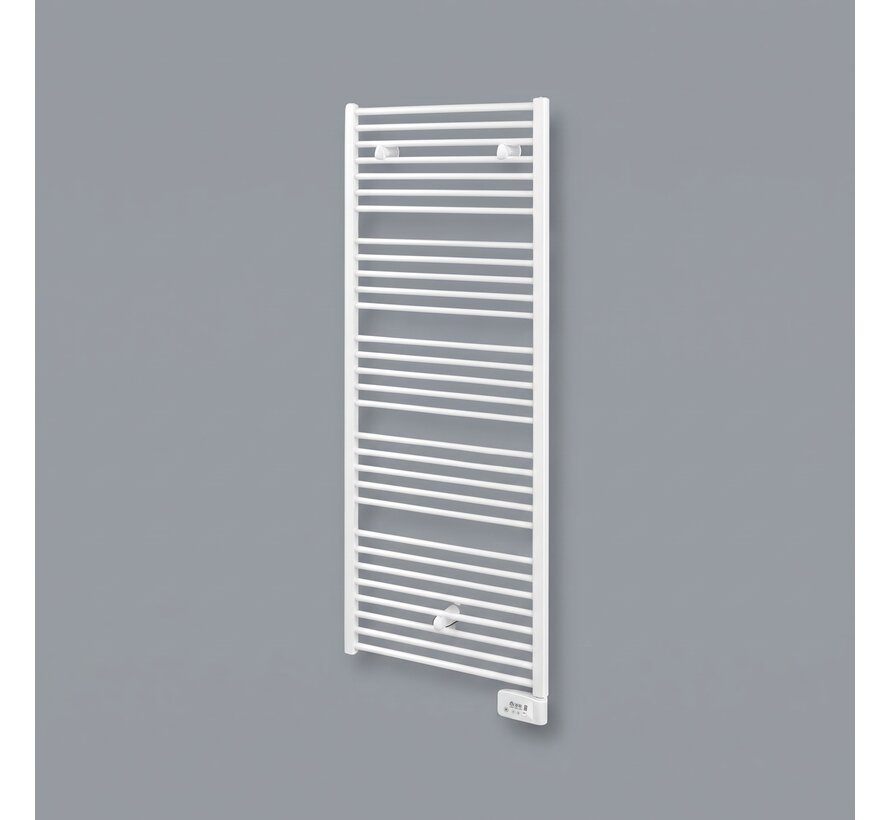 Radson Bagana Elektrische Handdoekradiator Wit met Essentiële Thermostat (RAL 9016)