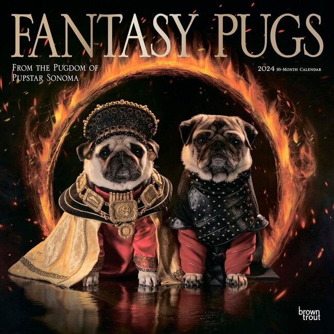 Browntrout Fantasy Pugs Kalender 2024