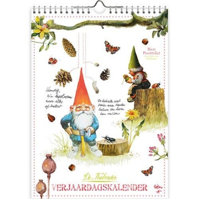 Comello Calendrier d'anniversaire du gnome Rien Poortvliet