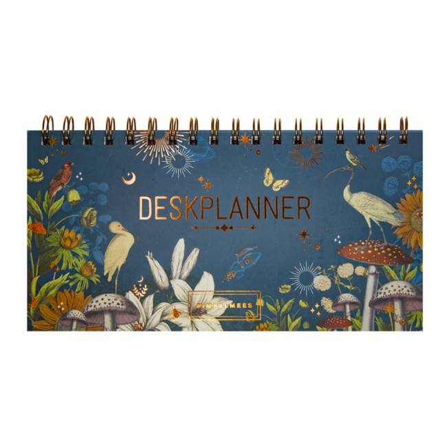 Pimpelmees Desk Planner - Blue Datumloos