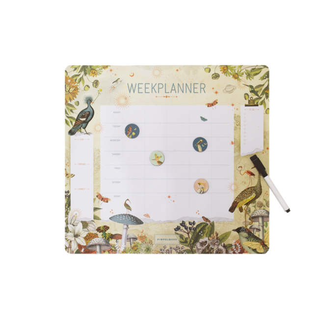 Pimpelmees Weekplanner Magnetisch