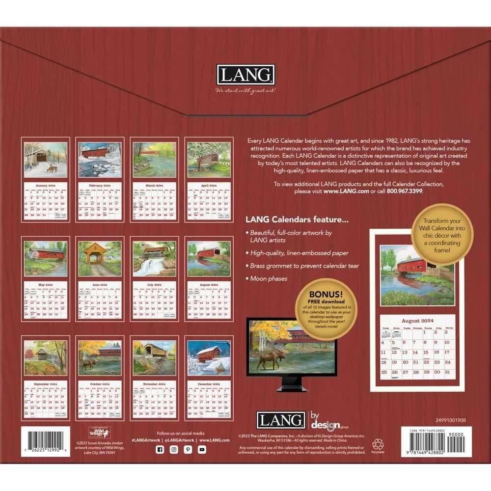 LANG Covered Bridge Calendar 2024