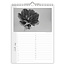 Calendario de cumpleaños Flores en blanco y negro