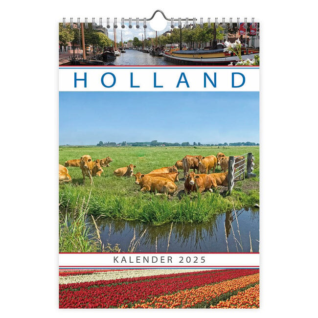 Holland monthly note calendar white 2025