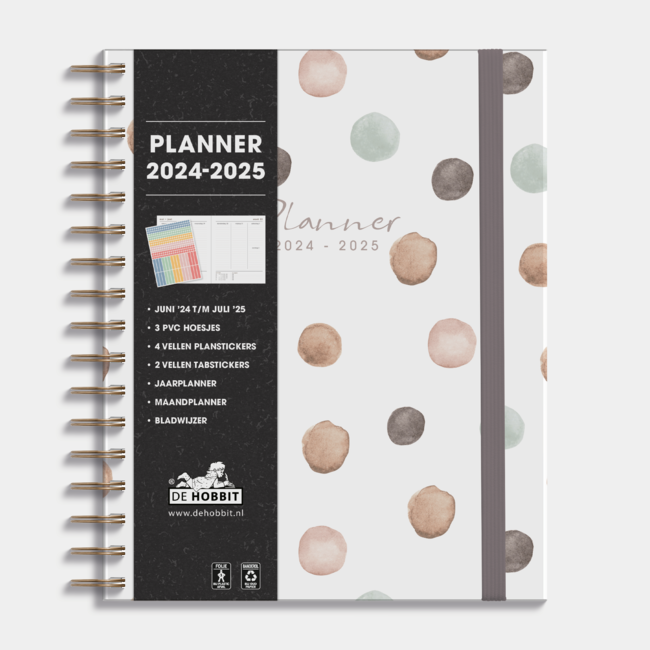 A5+ Planner 2025 - 2025 Watercolour Dotted