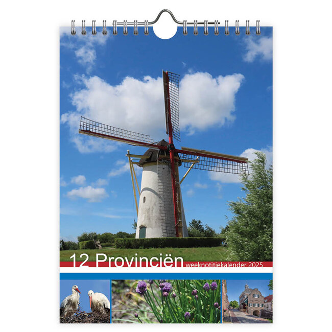 12 Provinzen Wochennotizkalender 2025