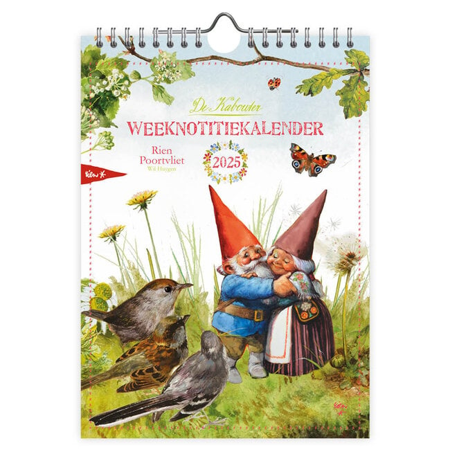Comello Rien Poortvliet Gnome Weekly Notebook Calendar 2025