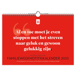 Comello 365 Dagen Succesvol FamilieWEEKnotitiekalender 2025