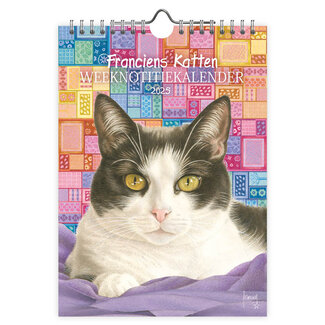 Comello Francien's Cats Wöchentlicher Notizbuchkalender 2025 Stitch