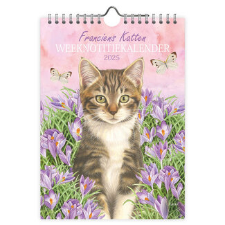 Comello Francien's Cats Weekly Notebook Calendar 2025 Suus