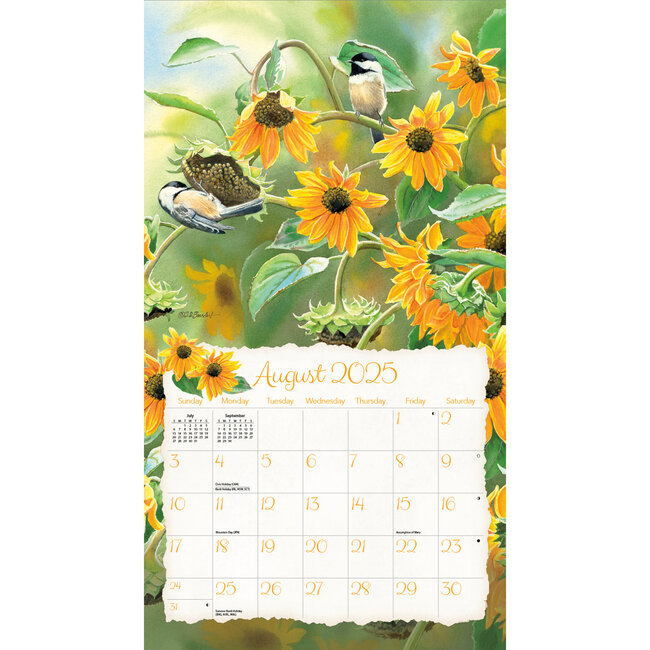 Buying Songbirds Calendar 2025 Art Work by Susan Bourdet