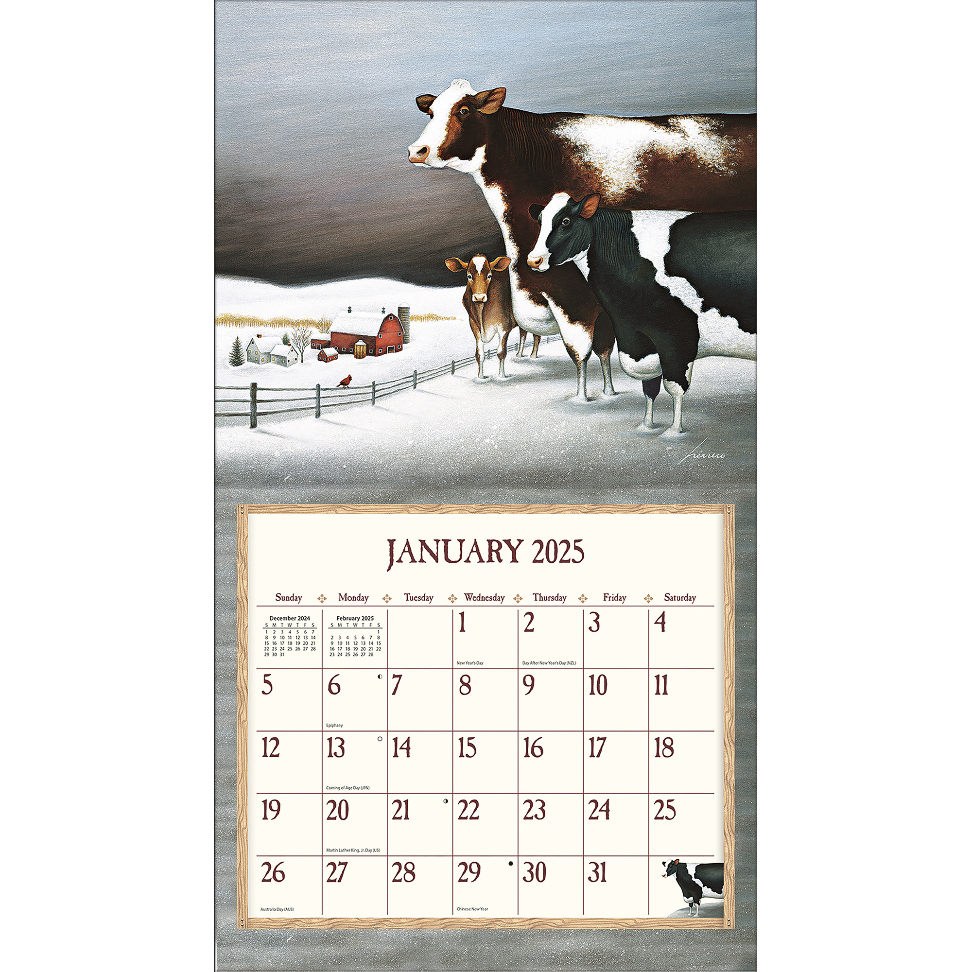 Buying Cows Cows Calendar 2025 Art Work by Lowell Herrero
