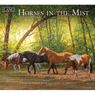 LANG Horses in the Mist Calendar 2025