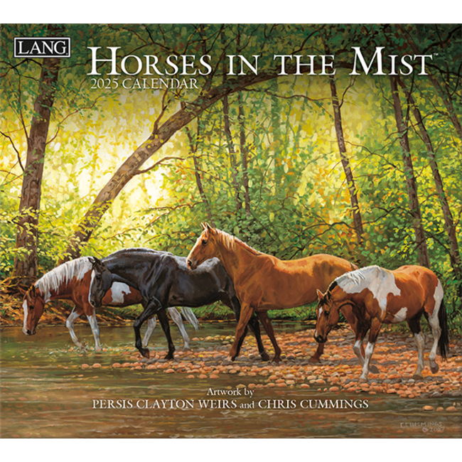 LANG Horses in the Mist Kalender 2025