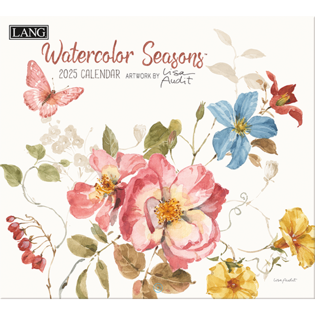 LANG Watercolour Seasons Calendar 2025