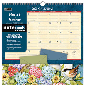 LANG Corazón y Hogar Pocket Note Nook Calendario 2025