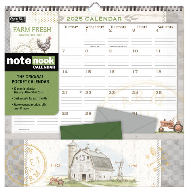 Calendario Farm Fresh Note Nook 2025