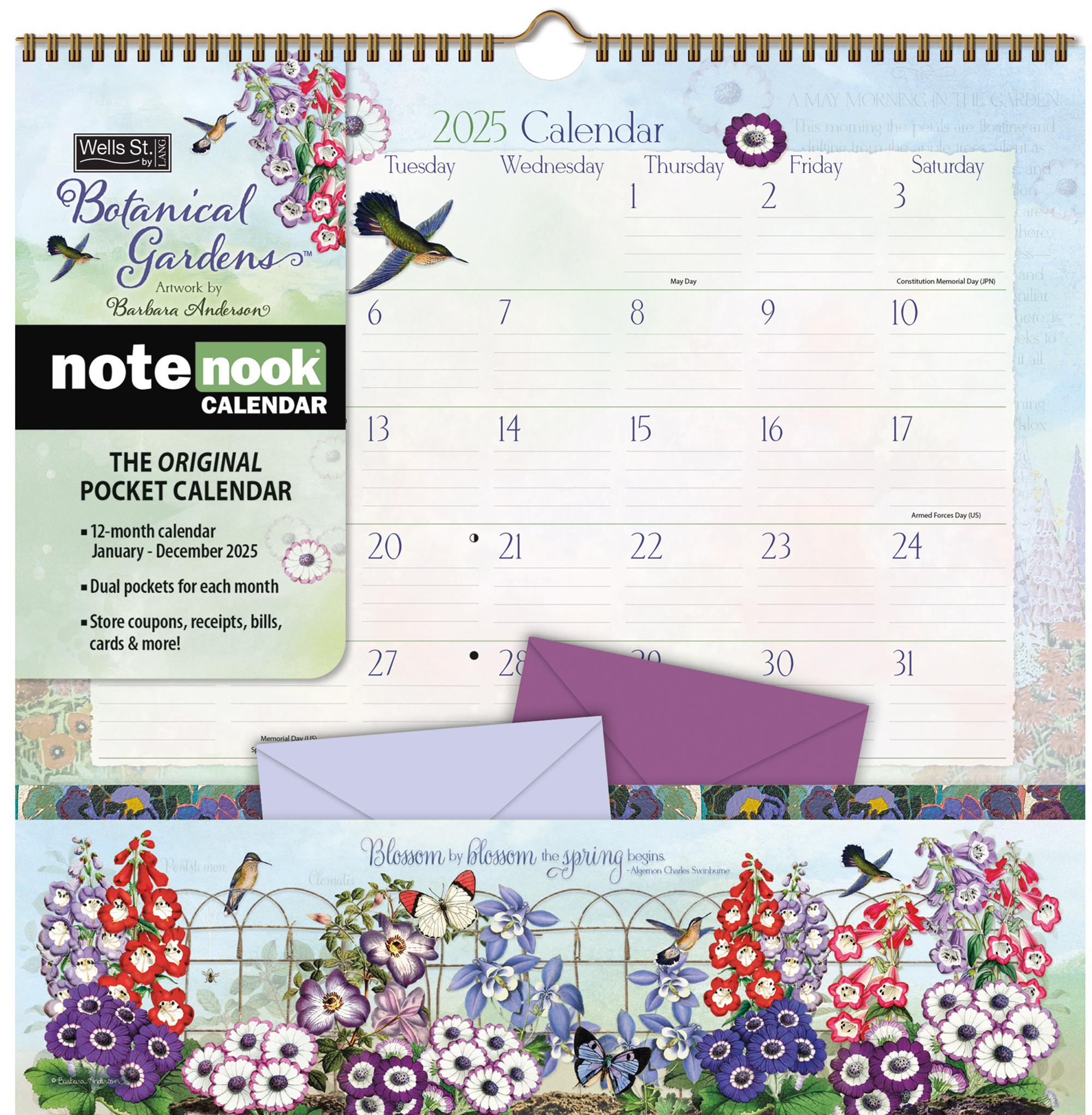 Buying Botanical Gardens Pocket Note Nook Calendar 2025
