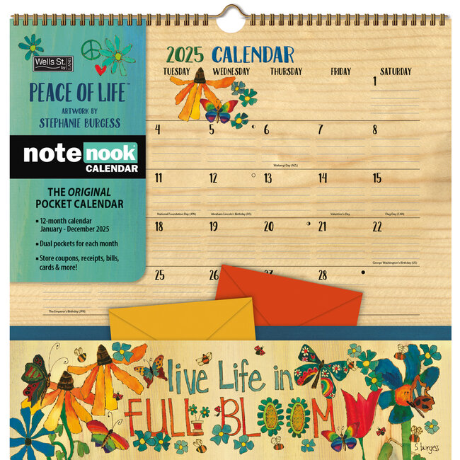 Peace of Life Note Nook Calendar 2025