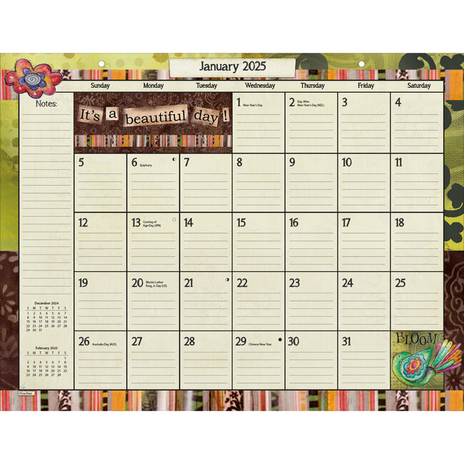 Calendario da tavolo Color my World 2025