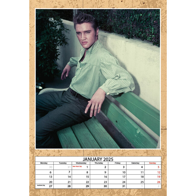 Buying Elvis Presley Calendar 2025 simply order online
