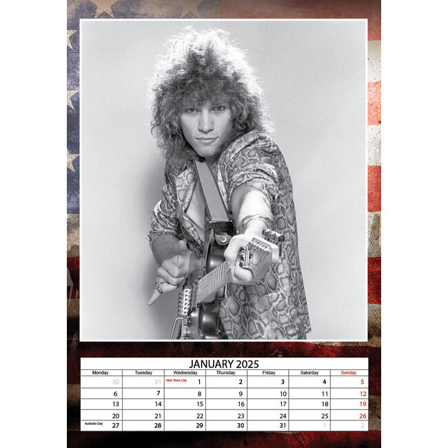 Acheter Calendrier Bon Jovi 2025 Commander facilement en ligne