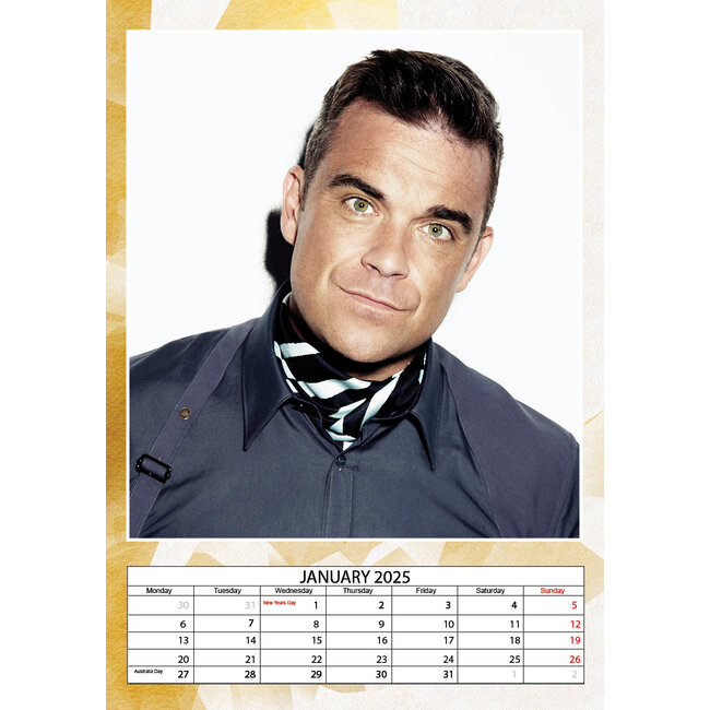 Vuoi acquistare il Calendario Robbie Williams 2025 A3? Ordina