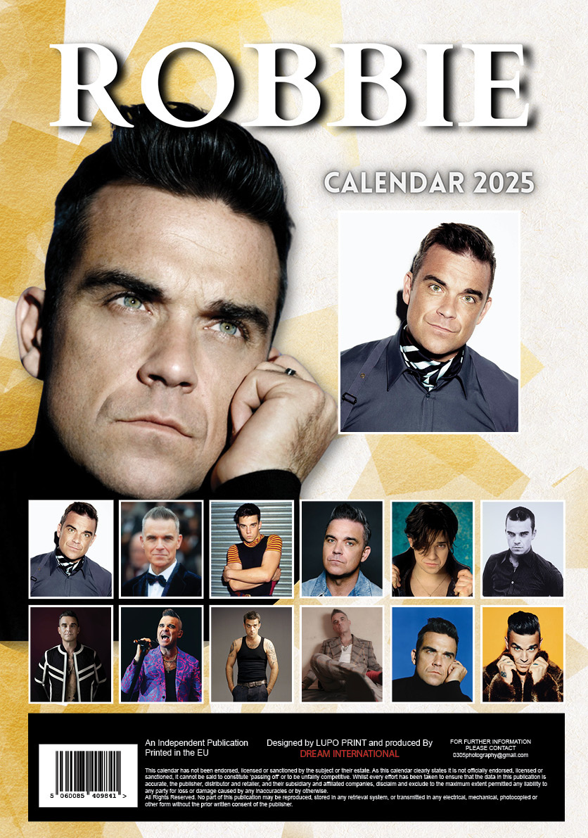 Buying Robbie Williams Calendar 2025 A3? Order easily online 