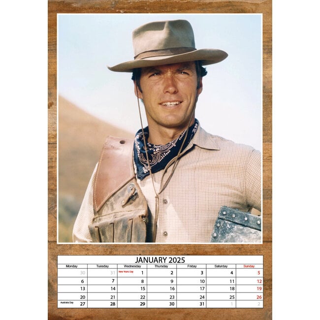 Comprar Calendario Clint Eastwood 2025 A3? Rápido y fácil en línea