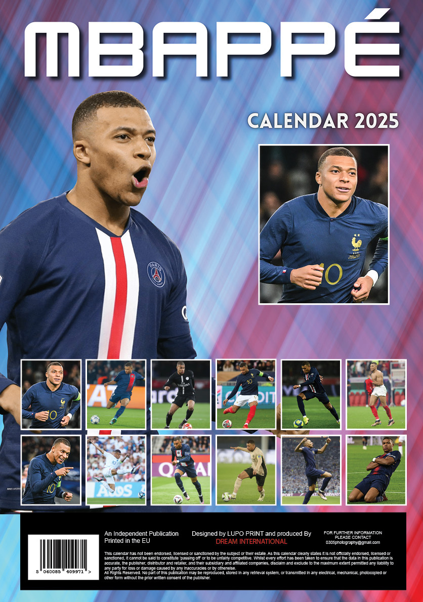 Ethan Mbappé 2025 Calendar Nada Tallie
