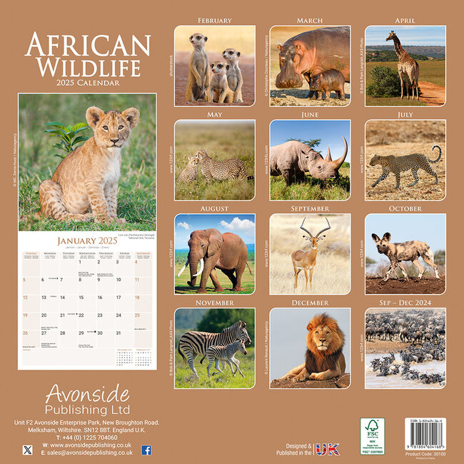 Buy African Wildlife Calendar 2025? Simply order online