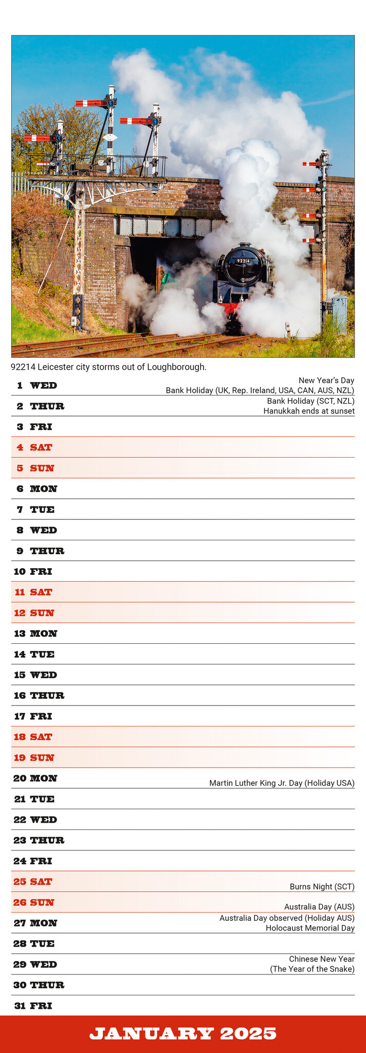 Buying Steam Trains Calendar 2025 Slimline? Quick and easy online