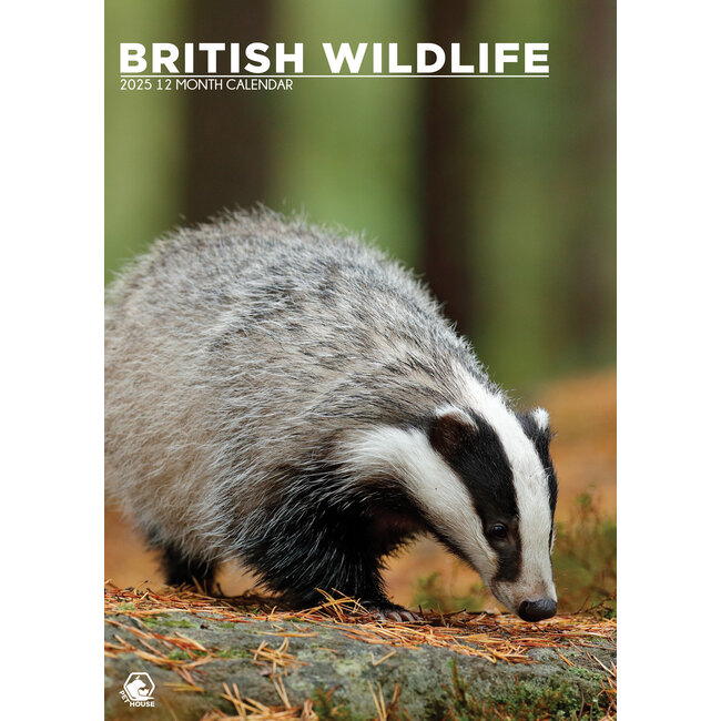 Calendario A3 della fauna selvatica britannica 2025