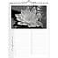 Calendario de cumpleaños Flores en blanco y negro