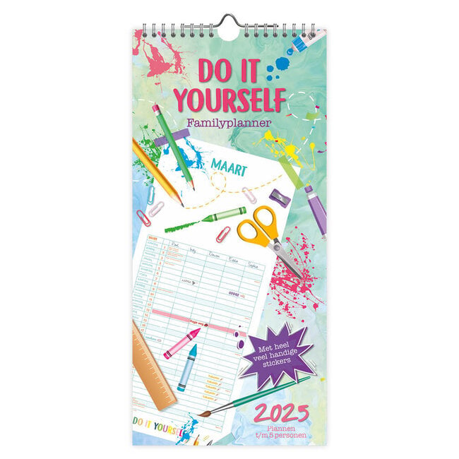 Comello Do it Yourself Family Note Calendar 2025