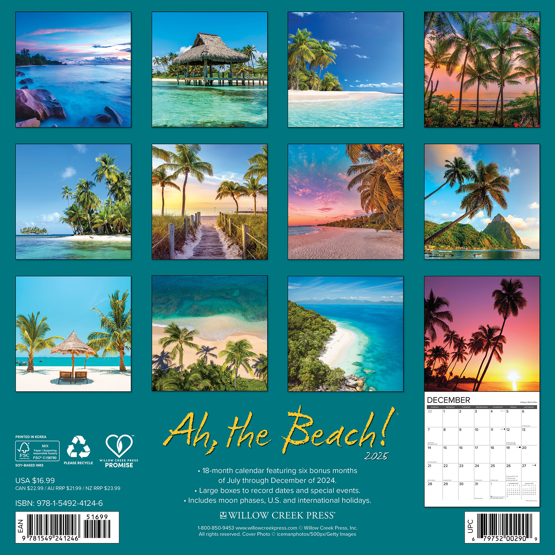 Ah, the Beach! Buy the 2025 calendar simply order online