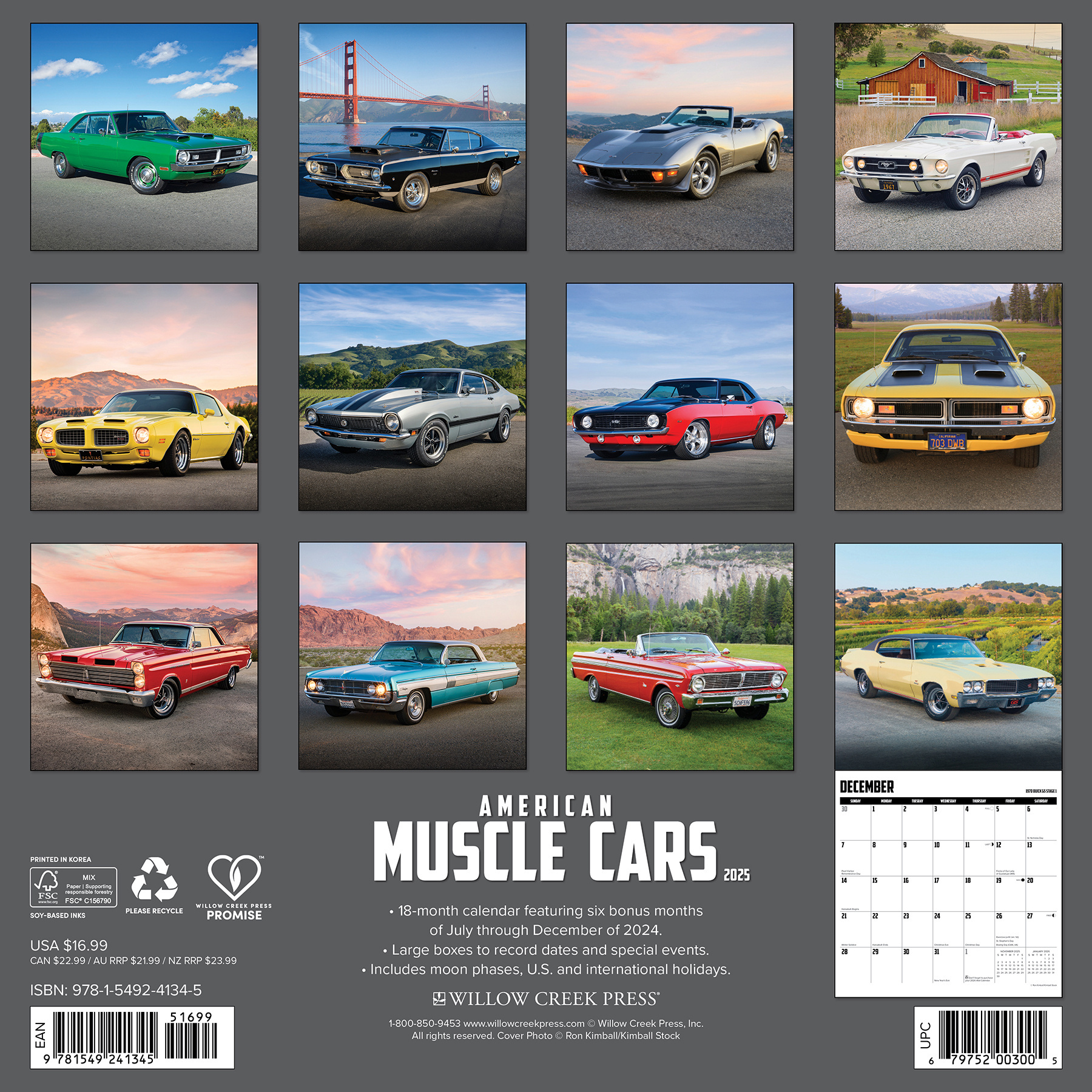 el Calendario 2025 de American Muscle Cars? Simplemente haz tu