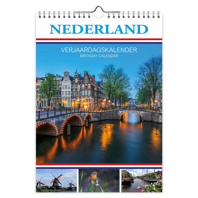 Nederland Verjaardagskalender A4