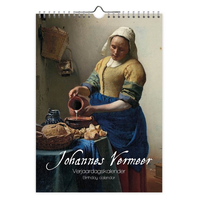 Comello Johannes Vermeer A4 Birthday Calendar