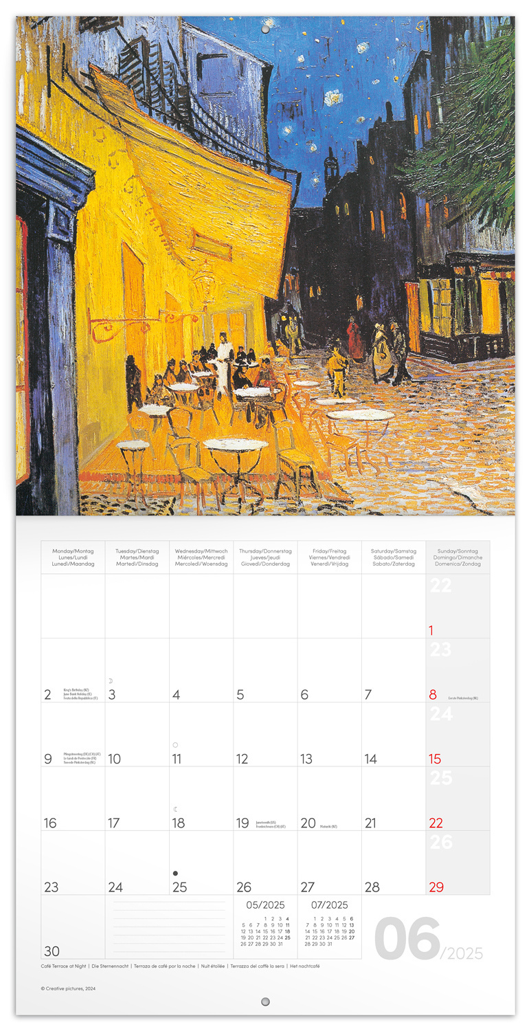 Vincent Van Gogh Calendar 2025 