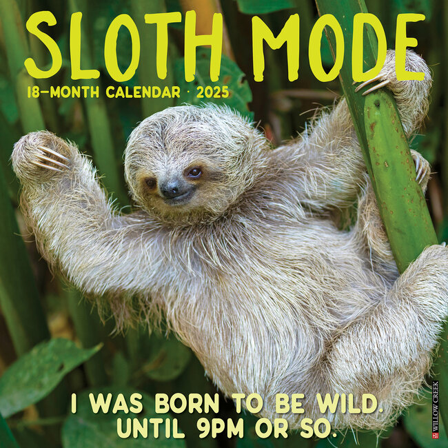 Sloth Calendar 2025