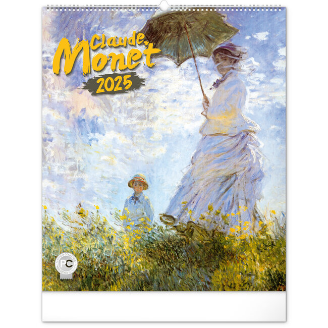 Presco Claude Monet Calendar 2025 Large
