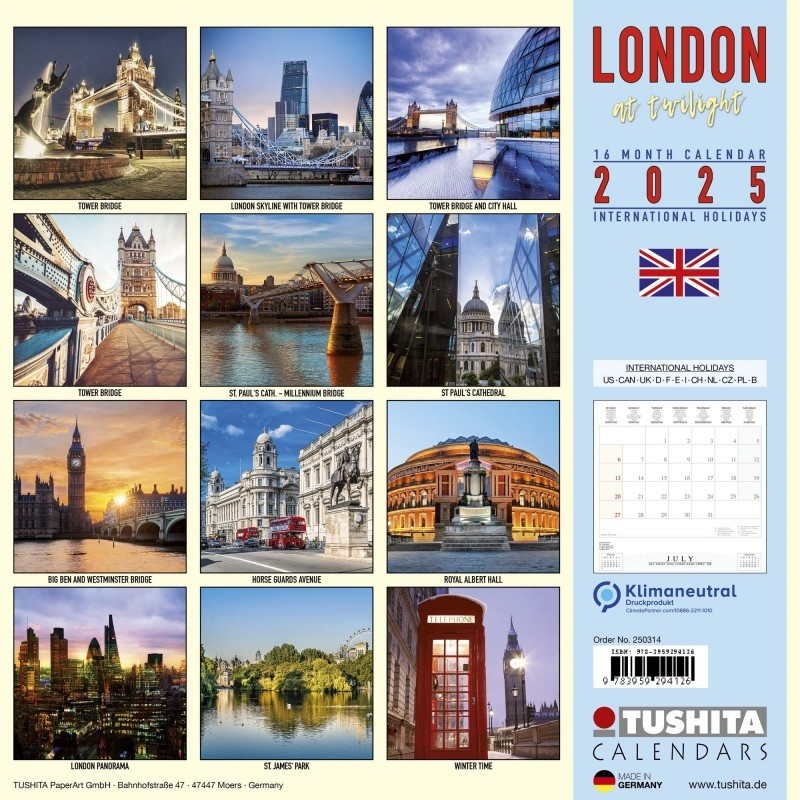 Buying London at Twilight Calendar 2025? Order quick and easy online