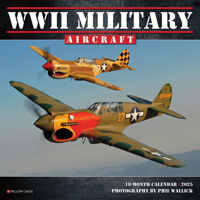 WWII Military Aircraft Calendar 2025 Mini