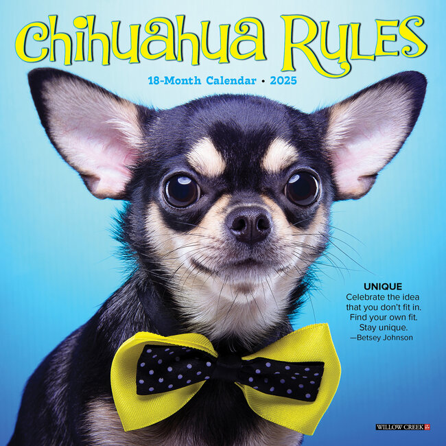 Chihuahua Rules Calendar 2025 Mini